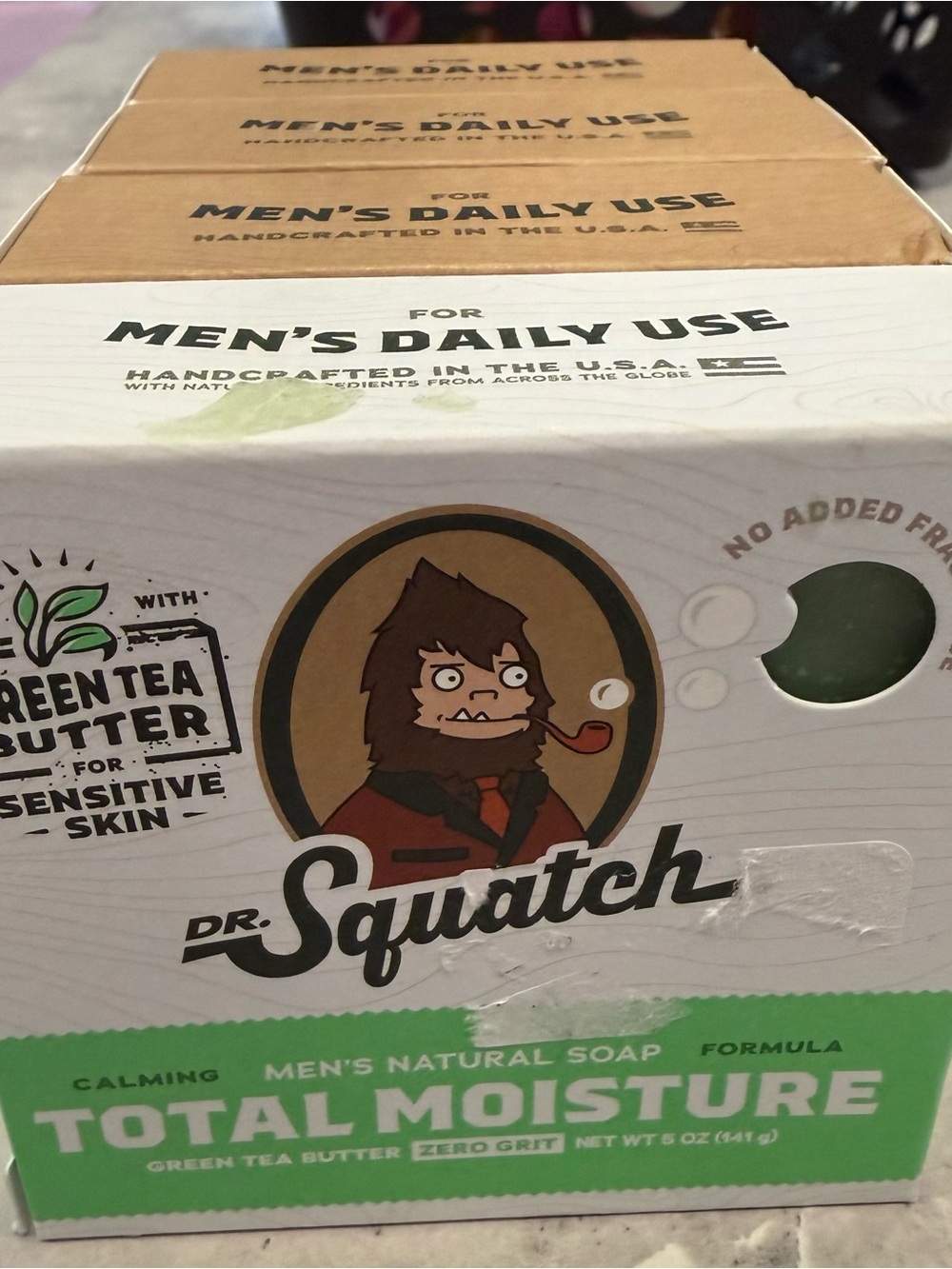 4 Dr. Squatch Men's Natural Soap bundle - Green & White
